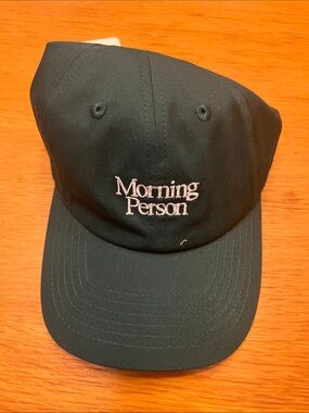 Morning Person Embroidered Baseball Cap - Black